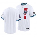 Camiseta Beisbol Hombre Miami Marlins 2021 All Star Replica Blanco