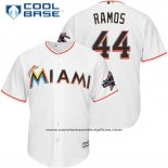 Camiseta Beisbol Hombre Miami Marlins 44 A.j. Ramos Blanco 2017 Cool Base