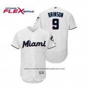 Camiseta Beisbol Hombre Miami Marlins Lewis Brinson Flex Base Autentico Collection Primera 2019 Blanco