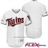 Camiseta Beisbol Hombre Minnesota Twins 2017 Postemporada Blanco Flex Base