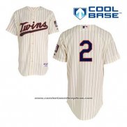 Camiseta Beisbol Hombre Minnesota Twins Brian Dozier 2 Crema Alterno Cool Base