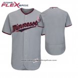 Camiseta Beisbol Hombre Minnesota Twins Gris 2018 Dia de la Madre Flex Base