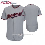 Camiseta Beisbol Hombre Minnesota Twins Gris 2018 Dia de la Madre Flex Base