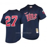 Camiseta Beisbol Hombre Minnesota Twins Pedro Martinez 2002 Cooperstown Collection Mesh Batting Practice Azul