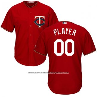 Camiseta Beisbol Hombre Minnesota Twins Personalizada Rojo