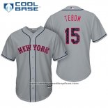 Camiseta Beisbol Hombre New York Mets 2017 Estrellas y Rayas Tim Tebow Gris Cool Base