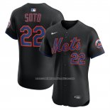 Camiseta Beisbol Hombre New York Mets Juan Soto Alterno Elite Negro