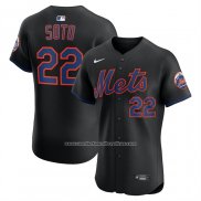 Camiseta Beisbol Hombre New York Mets Juan Soto Alterno Elite Negro