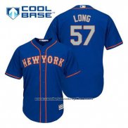 Camiseta Beisbol Hombre New York Mets Kevin Long 57 Azul Alterno Cool Base