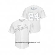 Camiseta Beisbol Hombre New York Mets Robinson Cano 2019 Players Weekend Replica Blanco