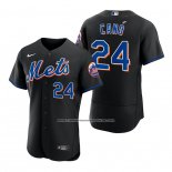 Camiseta Beisbol Hombre New York Mets Robinson Cano 2022 Autentico Alterno Negro