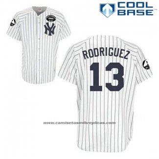 Camiseta Beisbol Hombre New York Yankees Alex Rodriguez 13 Blanco Gms The Boss Cool Base