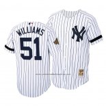 Camiseta Beisbol Hombre New York Yankees Bernie Williams Cooperstown Collection Autentico Primera Blanco