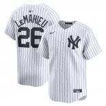 Camiseta Beisbol Hombre New York Yankees DJ Lemahieu Primera Limited Blanco1