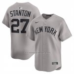Camiseta Beisbol Hombre New York Yankees Giancarlo Stanton Segunda Limited Gris