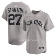 Camiseta Beisbol Hombre New York Yankees Giancarlo Stanton Segunda Limited Gris