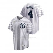Camiseta Beisbol Hombre New York Yankees Lou Gehrig Cooperstown Collection Primera Blanco