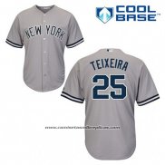 Camiseta Beisbol Hombre New York Yankees Mark Teixeira 25 Gris Cool Base