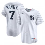 Camiseta Beisbol Hombre New York Yankees Mickey Mantle Cooperstown Collection Limited Blanco