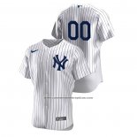 Camiseta Beisbol Hombre New York Yankees Personalizada Authentic Blanco