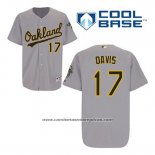Camiseta Beisbol Hombre Oakland Athletics Ike Davis 17 Gris Cool Base