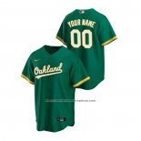 Camiseta Beisbol Hombre Oakland Athletics Personalizada Replica Alterno Verde