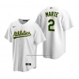 Camiseta Beisbol Hombre Oakland Athletics Starling Marte Replica Primera Blanco