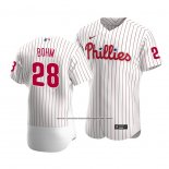Camiseta Beisbol Hombre Philadelphia Phillies Alec Bohm Autentico Primera Blanco