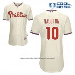 Camiseta Beisbol Hombre Philadelphia Phillies Darren Daulton 10 Crema Alterno Cool Base