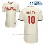 Camiseta Beisbol Hombre Philadelphia Phillies Darren Daulton 10 Crema Alterno Cool Base