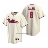 Camiseta Beisbol Hombre Philadelphia Phillies Freddy Galvis Replica Alterno Crema