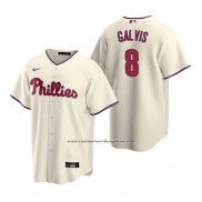 Camiseta Beisbol Hombre Philadelphia Phillies Freddy Galvis Replica Alterno Crema