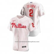 Camiseta Beisbol Hombre Philadelphia Phillies Jean Segura Autentico Blanco