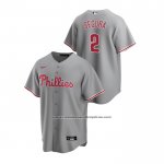 Camiseta Beisbol Hombre Philadelphia Phillies Jean Segura Replica Road Gris