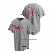 Camiseta Beisbol Hombre Philadelphia Phillies Jean Segura Replica Road Gris
