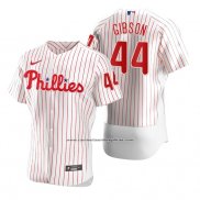 Camiseta Beisbol Hombre Philadelphia Phillies Kyle Gibson Autentico Primera Blanco