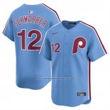 Camiseta Beisbol Hombre Philadelphia Phillies Kyle Schwarber Alterno Limited Azul Claro