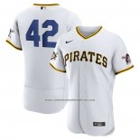 Camiseta Beisbol Hombre Pittsburgh Pirates Jackie Robinson Autentico Blanco
