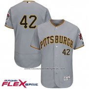 Camiseta Beisbol Hombre Pittsburgh Pirates Jackie Robinson Gris Flex Base