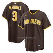 Camiseta Beisbol Hombre San Diego Padres Jackson Merrill Carretera Replica Marron