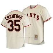 Camiseta Beisbol Hombre San Francisco Giants Brandon Crawford Autentico Cooperstown Collection Primera 1954 Crema