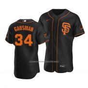 Camiseta Beisbol Hombre San Francisco Giants Kevin Gausman Autentico Alterno Negro
