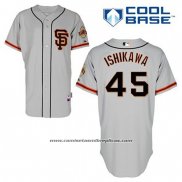 Camiseta Beisbol Hombre San Francisco Giants Travis Ishikawa 45 Gris Alterno Cool Base