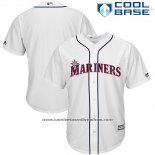 Camiseta Beisbol Hombre Seattle Mariners 2017 Estrellas y Rayas Blanco Cool Base