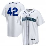Camiseta Beisbol Hombre Seattle Mariners 2025 Jackie Robinson Day Replica Blanco