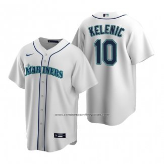 Camiseta Beisbol Hombre Seattle Mariners Jarred Kelenic Replica Primera Blanco