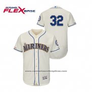 Camiseta Beisbol Hombre Seattle Mariners Jay Bruce 150th Aniversario Patch Autentico Flex Base Crema