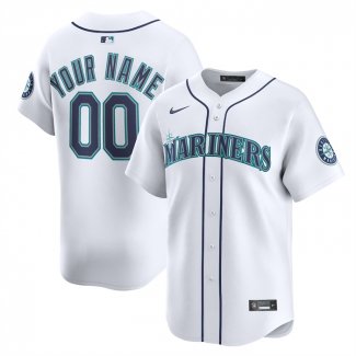 Camiseta Beisbol Hombre Seattle Mariners Limited Personalizada Blanco