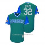 Camiseta Beisbol Hombre Seattle Mariners Marco Gonzales 2018 LLWS Players Weekend Gonzo Aqua