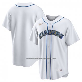 Camiseta Beisbol Hombre Seattle Mariners Primera Cooperstown Collection Blanco